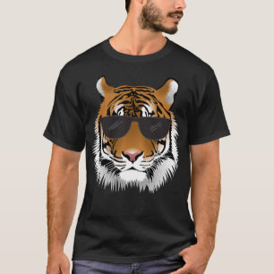 T-shirt Tigre cool Bengale avec lunettes de soleil Tiger B