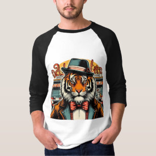 T-shirt Tigre dandy rétro au diner