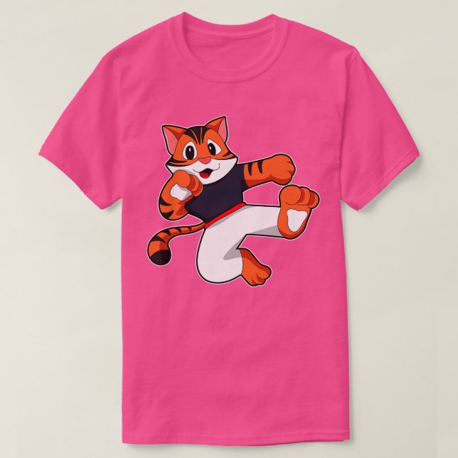 T-shirt Tigre d'art martial Karate (Design devant)