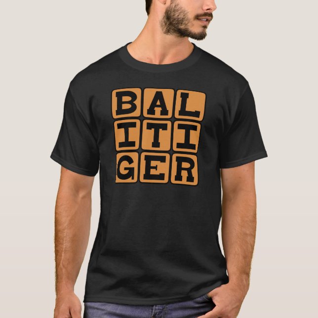 T-shirt Tigre de Bali, Chat Féroce (Devant)