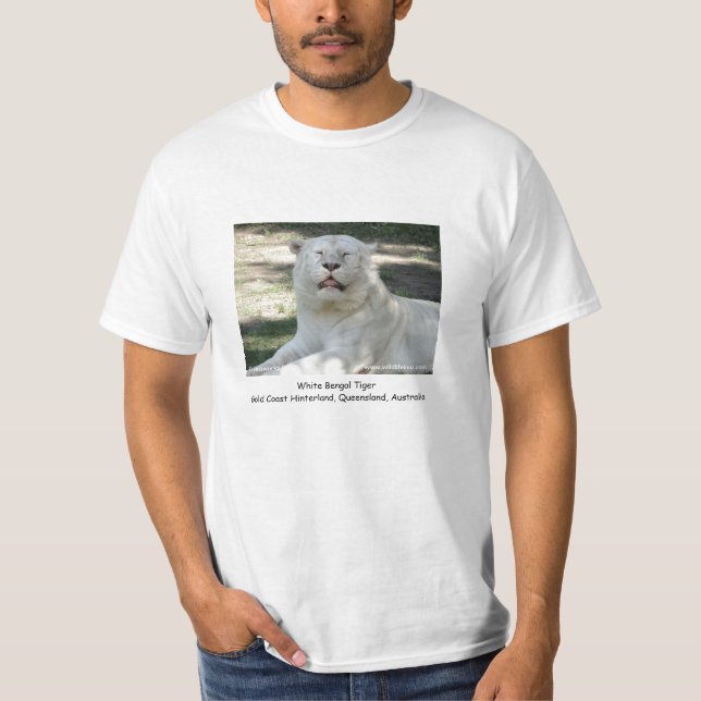 T-shirt Tigre de Bengale blanc (Devant)