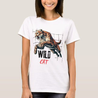 T-shirt Tigre de chat sauvage