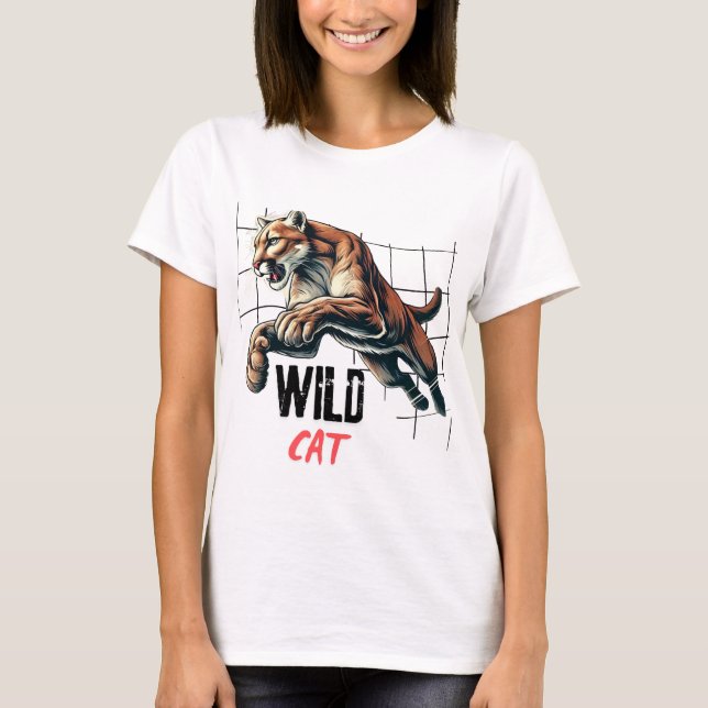 T-shirt Tigre de chat sauvage (Devant)
