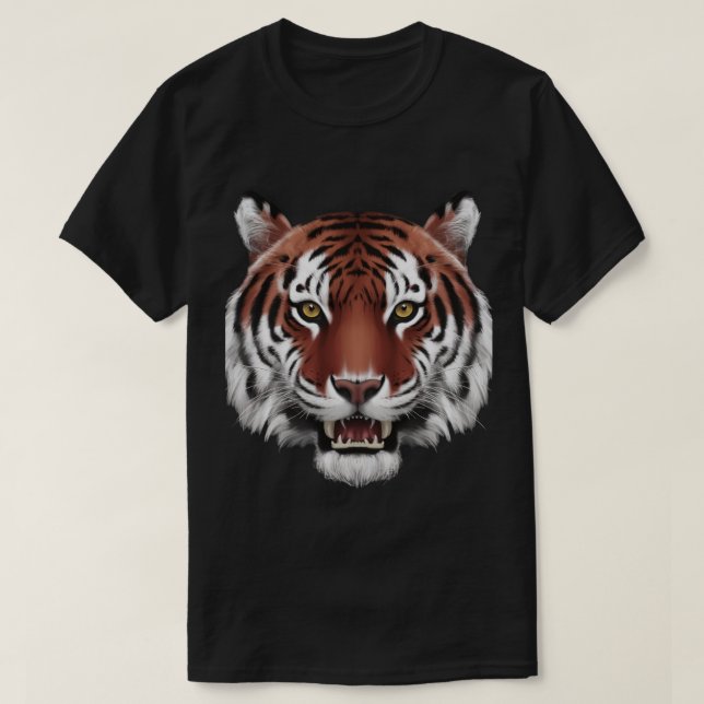 T-shirt tigre de chemise (Design devant)