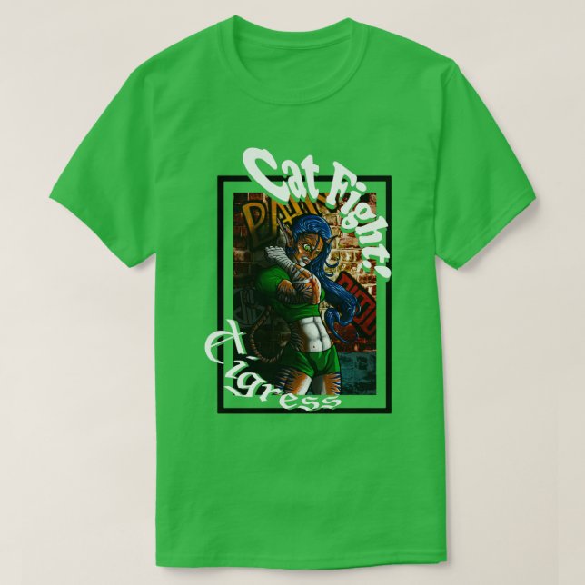 T-shirt Tigre de combat de chats (Design devant)