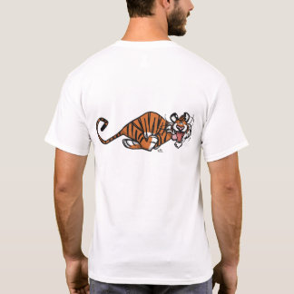T-shirt Tigre de Dessin Animé en Course (dos)