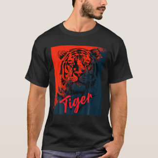 T-shirt Tigre de l'oeil de l'animal sans crainte Tiger vis