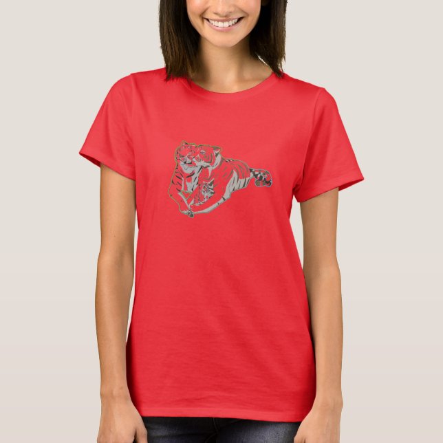 T-shirt tigre de neige (Devant)