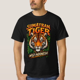 T-shirt Tigre de Sumatra sauvage Indonésie