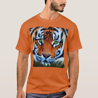 T-shirt Tigre de tigre brûlant brillant gros animal de cha