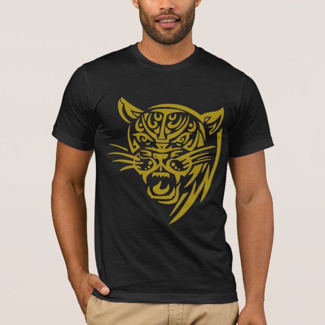 T-shirt Tigre de tribal d'or (Devant)