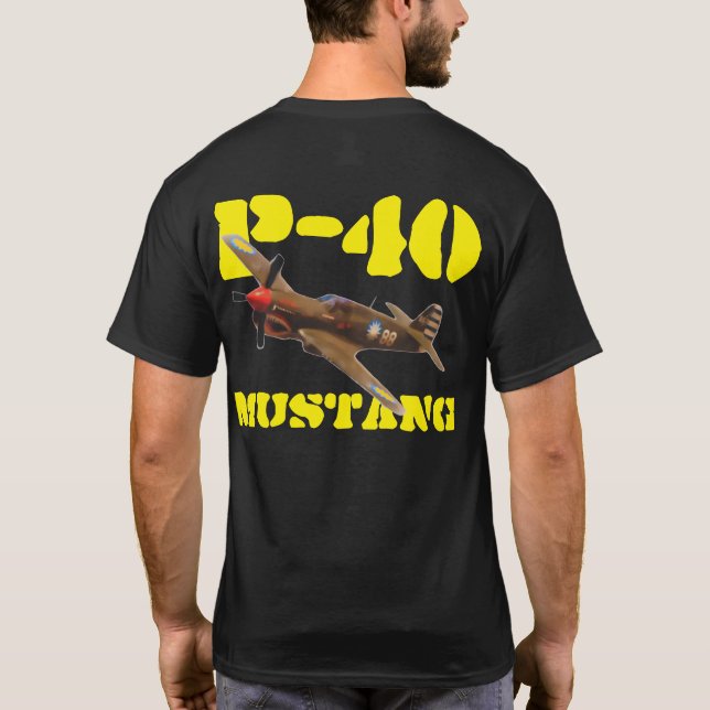 T-SHIRT TIGRE DE VOL DU MUSTANG P-40 (Dos)