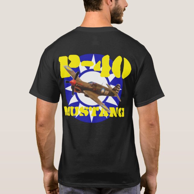 T-SHIRT TIGRE DE VOL DU MUSTANG P-40 (Dos)
