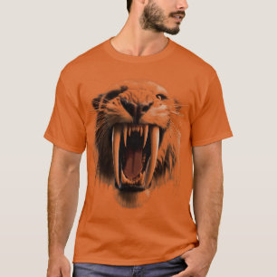 T-shirt Tigre denté Saber Grand Visage