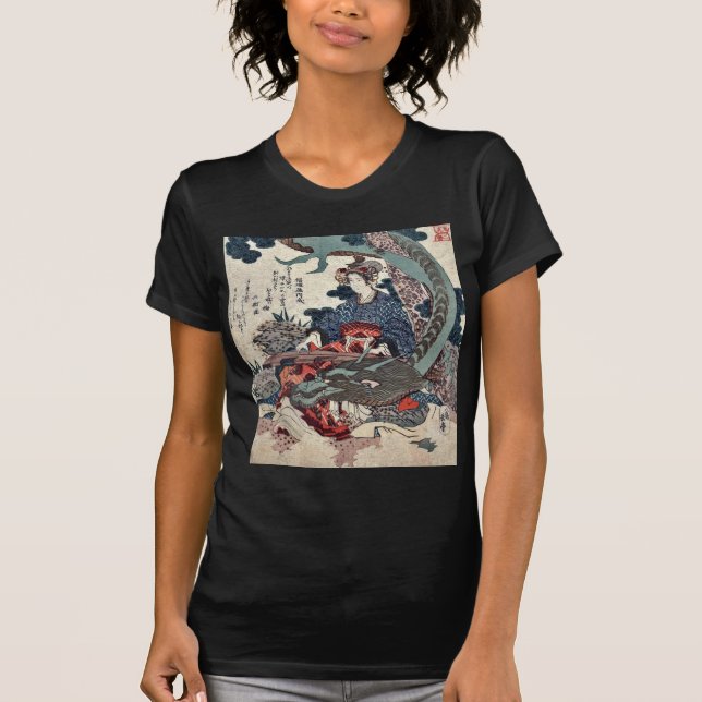 T-shirt Tigre et dragon No. dragon 2 par Yajima, Gogaku (Devant)