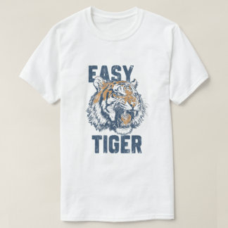 T-shirt Tigre Facile Illustration Drôle d'Animal Sauvage