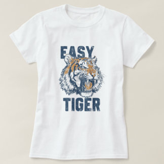 T-shirt Tigre Facile Illustration Drôle d'Animal Sauvage