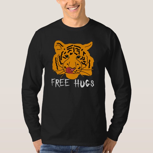 T-shirt Tigre - Hugs libres foncés (Devant)