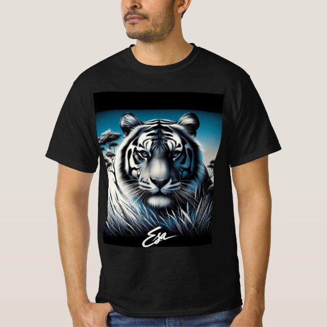T-shirt Tigre imprimé sur un tee-shirt (Devant)