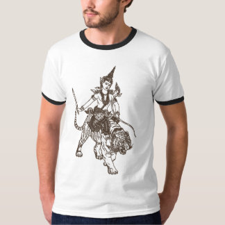 T-SHIRT TIGRE INDOU ASIATIQUE DU SUD D'ÉQUITATION D'ANGE