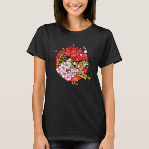 T-shirt Tigre Japonais Safari Faune Animaux Sauvages Félin