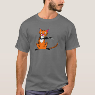 T-shirt Tigre jouant la cannelure
