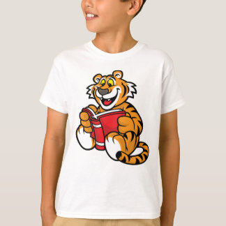 T-shirt tigre lit un livre