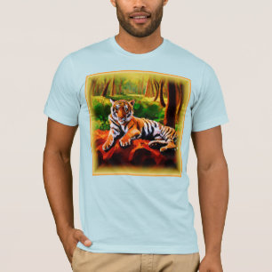 T-shirt "Tigre majestueux au repos dans la nature". Comman