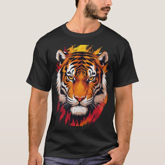 T-shirt Tigre majestueux- symbole de puissance, de courage (Devant)