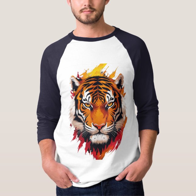 T-shirt Tigre majestueux- symbole de puissance, de courage (Devant)