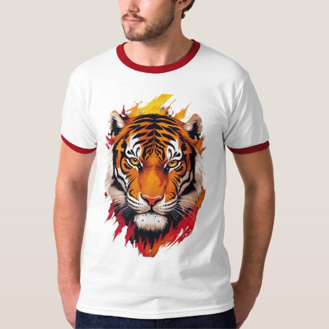 T-shirt Tigre majestueux- symbole de puissance, de courage (Devant)