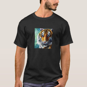 T-shirt Tigre mignon faune sauvage artistique aquarelle 5