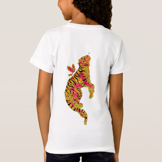 T-Shirt Tigre Néon Surréaliste (Dos)