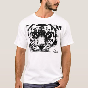 T-shirt Tigre noir et blanc