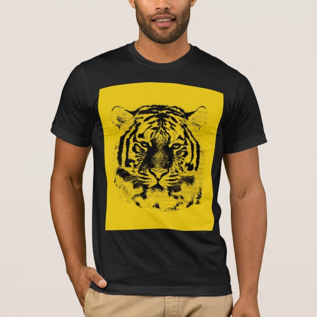 T-shirt Tigre noir et jaune (Devant)