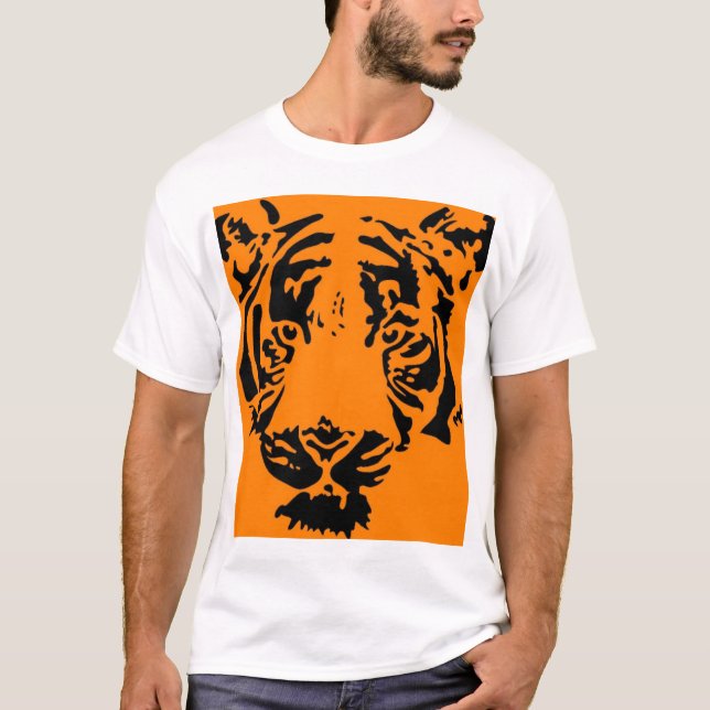 T-shirt tigre orange (Devant)