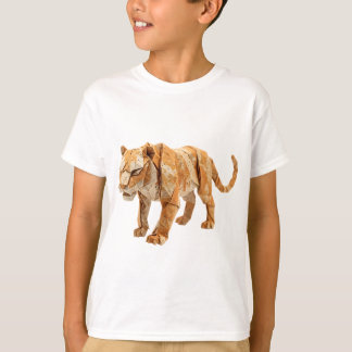T-shirt Tigre origami complexe sculpture en papier fait ma