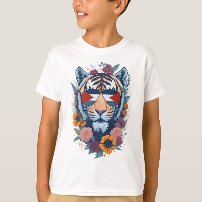 T-shirt Tigre palestinien - Palestine FLAG (Devant)