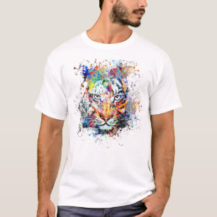 T-shirt Tigre peinture Abstraite