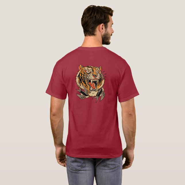 T-shirt Tigre qui se lève (Dos entier)