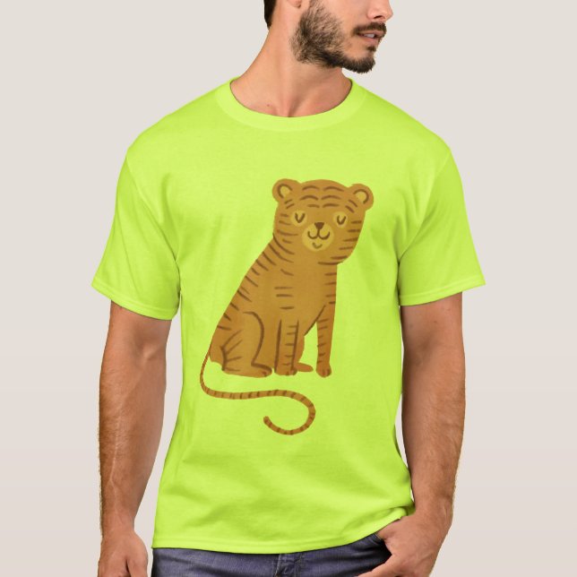T-shirt "Tigre rayé calme" (Devant)