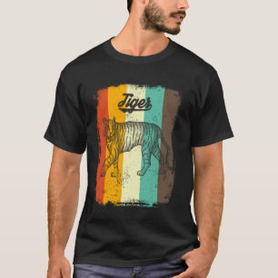 T-shirt Tigre Rétro Années 70 Amateur de Félin Vintage