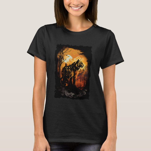 T-shirt Tigre Rétro Vintage (Devant)