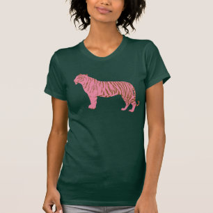 T-shirt Tigre rose simple