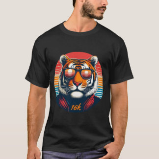 T-shirt Tigre Stylé - Look Rétro avec Lunettes de
