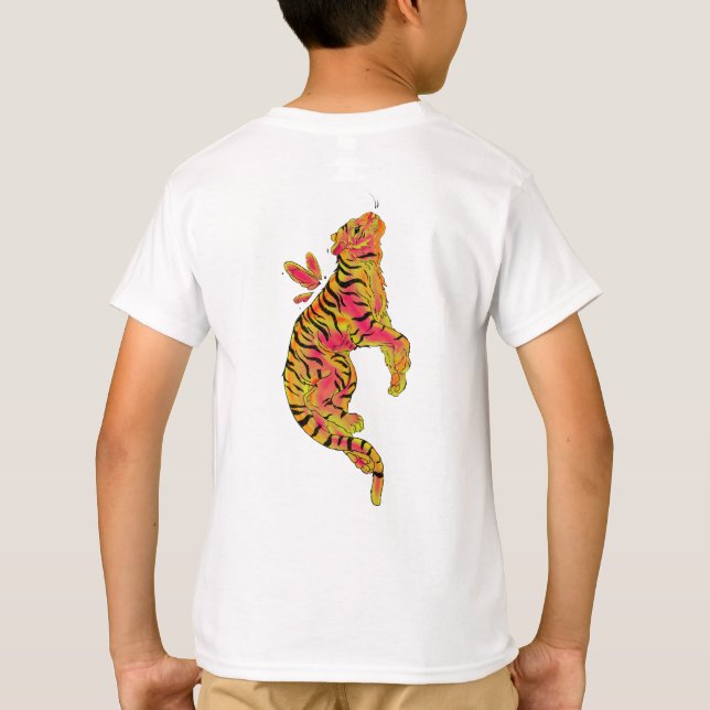 T-shirt Tigre surréaliste Neon (Dos)
