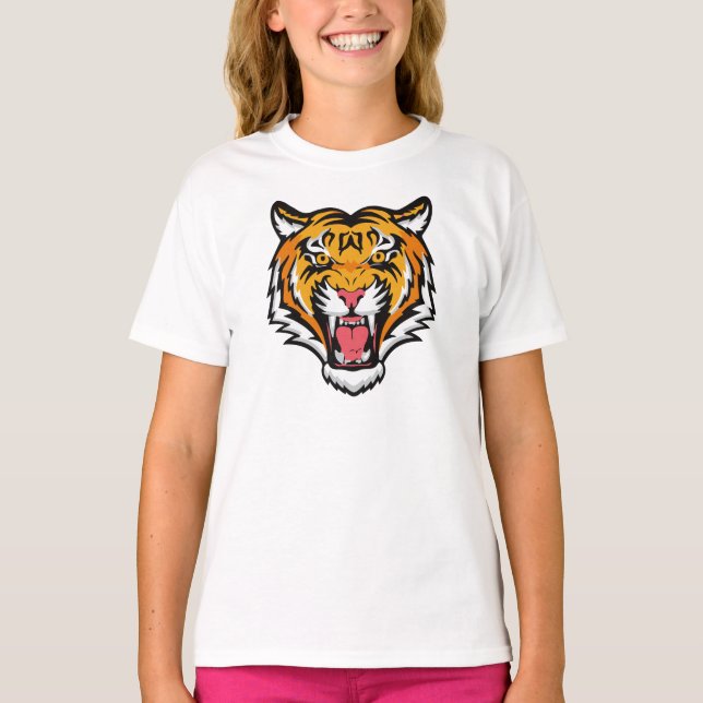 T-shirt Tigre torche tête-25818 (Devant)