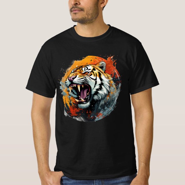 T-shirt Tigre torride - couleurs intenses (Devant)