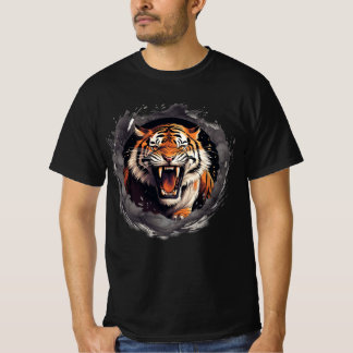 T-shirt Tigre torride dans la fumée