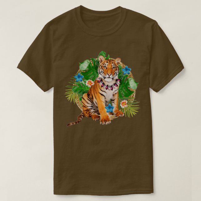 T-shirt Tigre tropical (Design devant)